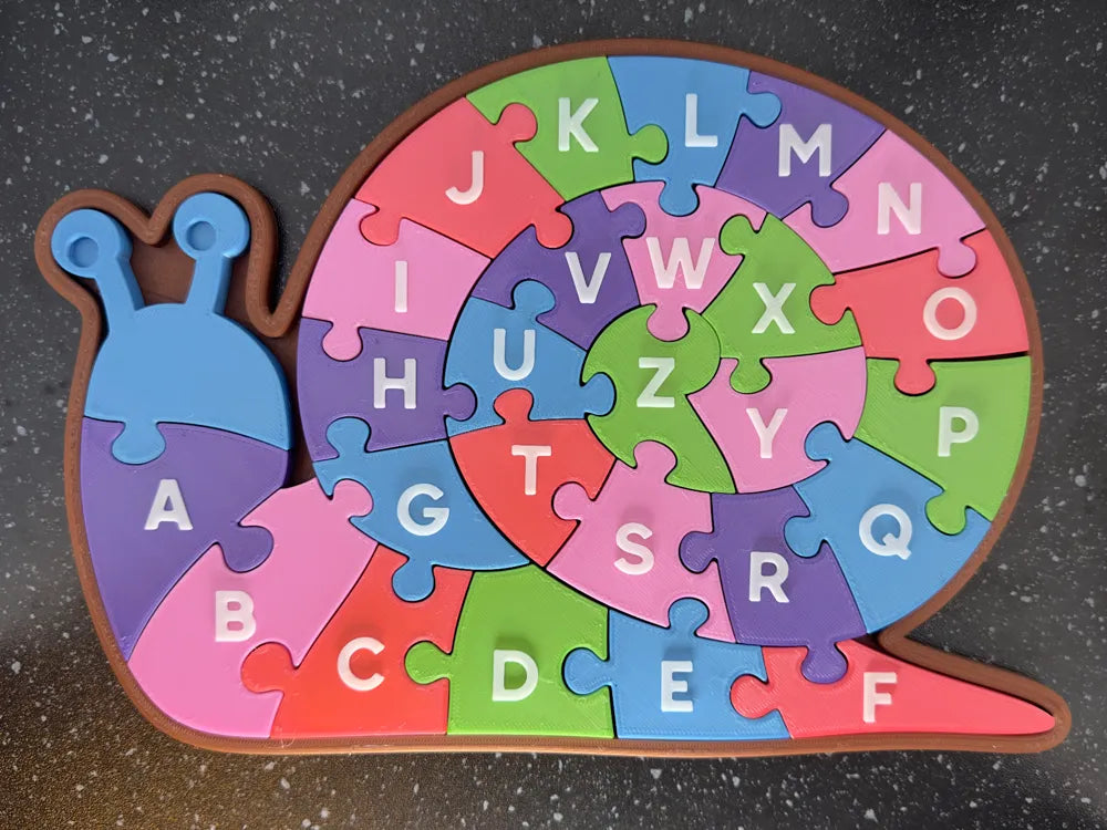Alphabet Snail Plate