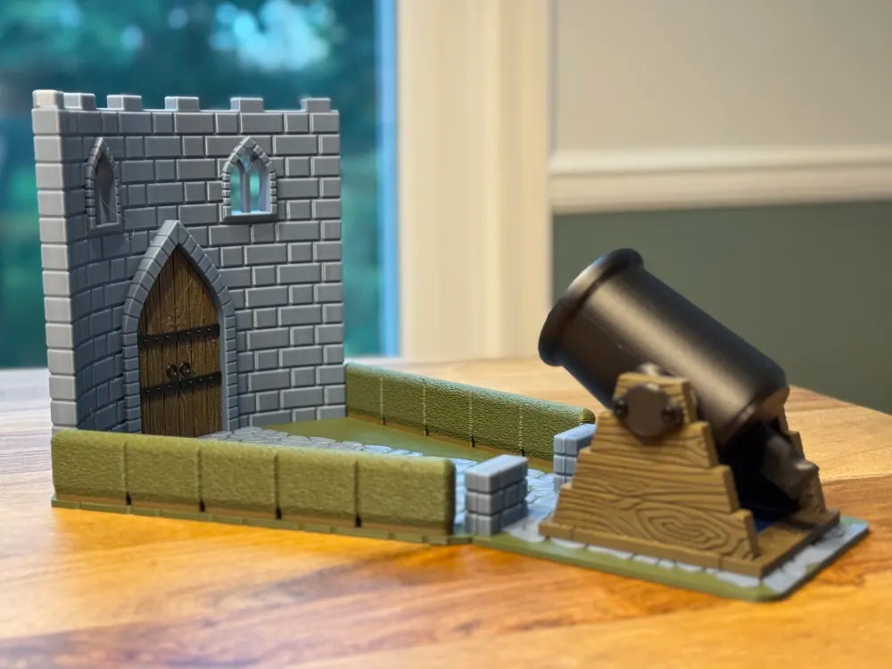 Dice Cannon & Castle Wall Scene
