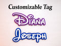 Handmade 3D Printed Customized Name Tag ( Disney Design)