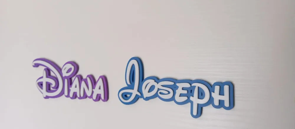 Handmade 3D Printed Customized Name Tag ( Disney Design)