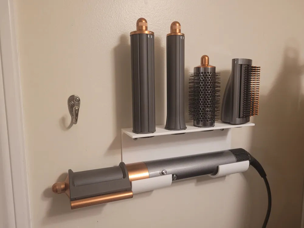 Handmade, 3D Printed Dyson Airwrap Wall Organizer