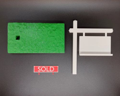 3D Printed Realtor Sign Display, SOLD Sign Holder, Business Card Stand