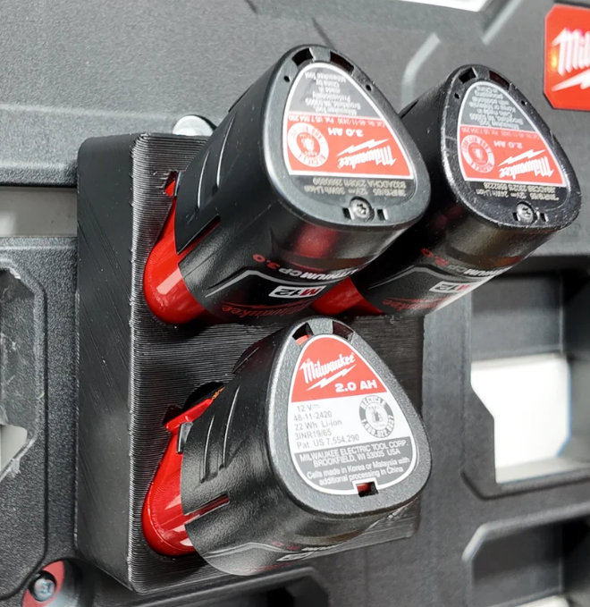 M12 Battery Holder Quad Mount