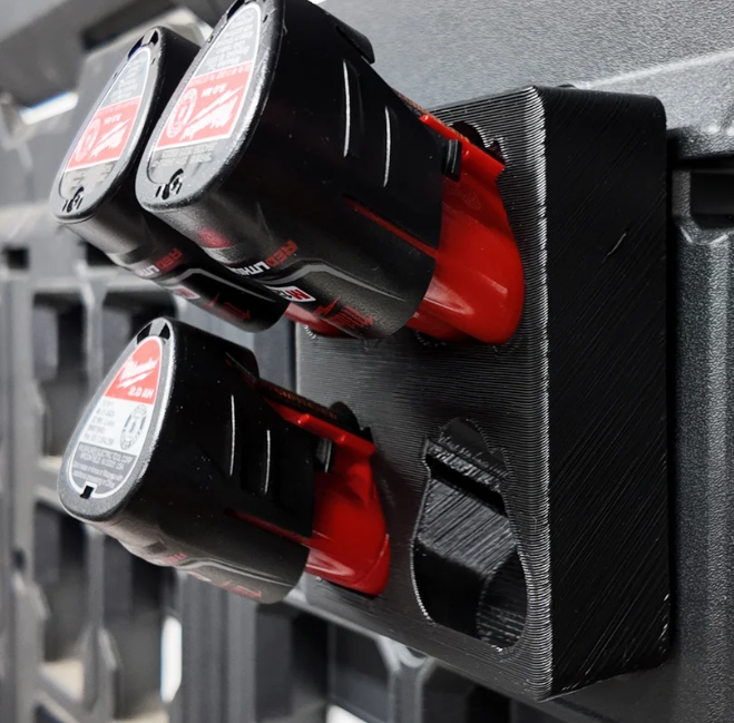 M12 Battery Holder Quad Mount