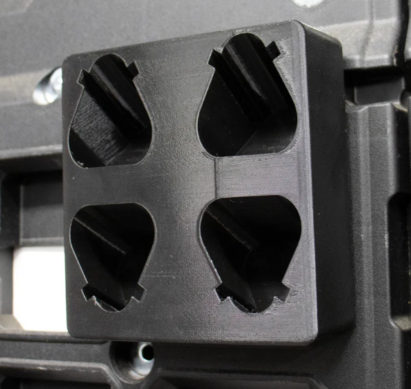 M12 Battery Holder Quad Mount (Large and Small Batteries)