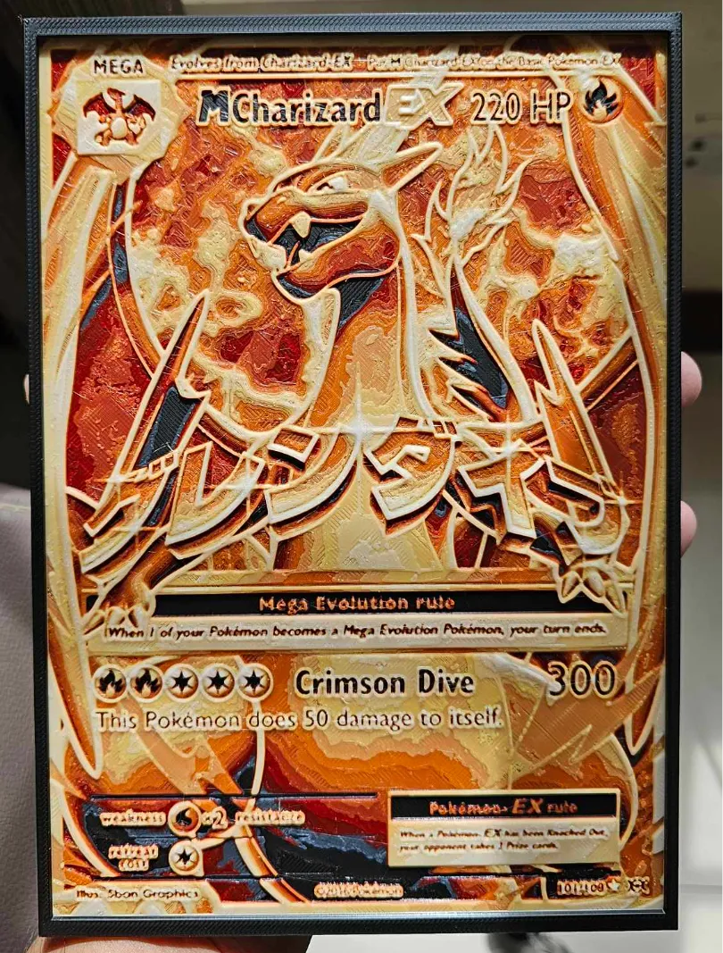 🔥 Mega Fire Dragon Trading Card – Collector Display