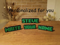 Handmade, 3D Printed Name Sign ( Minecraft Theme)