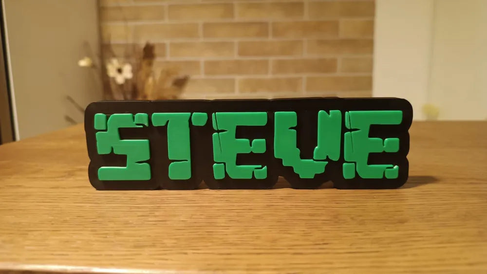 Handmade, 3D Printed Name Sign ( Minecraft Theme)