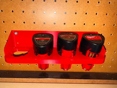 Milwaukee M12 Battery Mounts 3 wide, 4 narrow