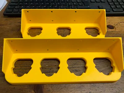 Milwaukee M12 Battery Mounts 3 wide, 4 narrow