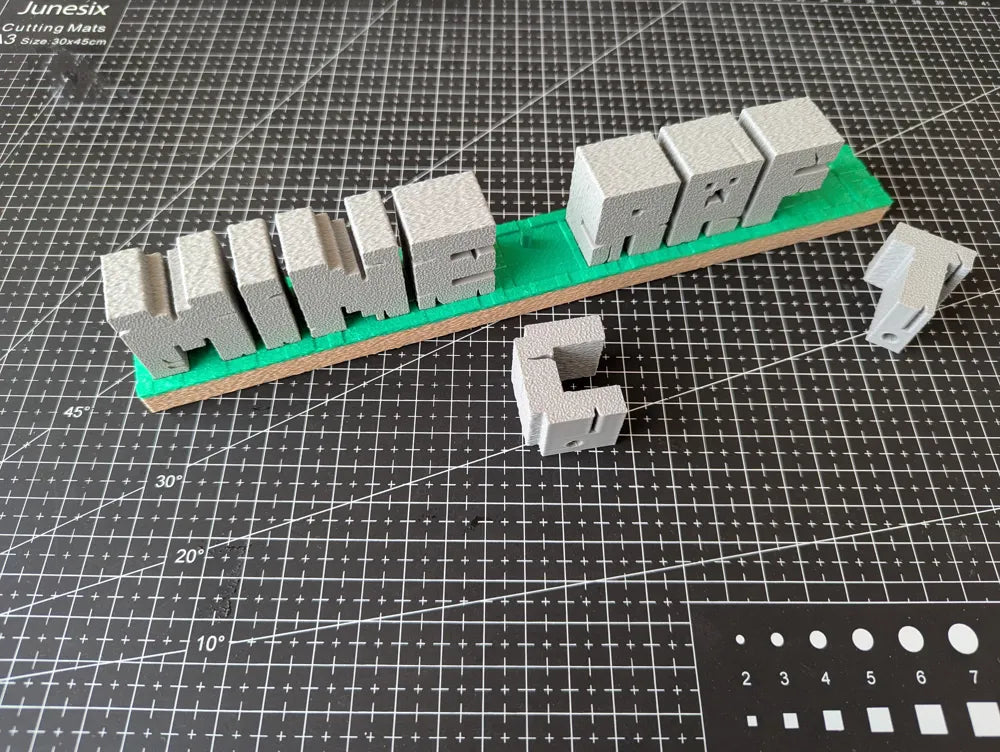 Handmade, 3D Printed Customized Name Plate (Minecraft theme)