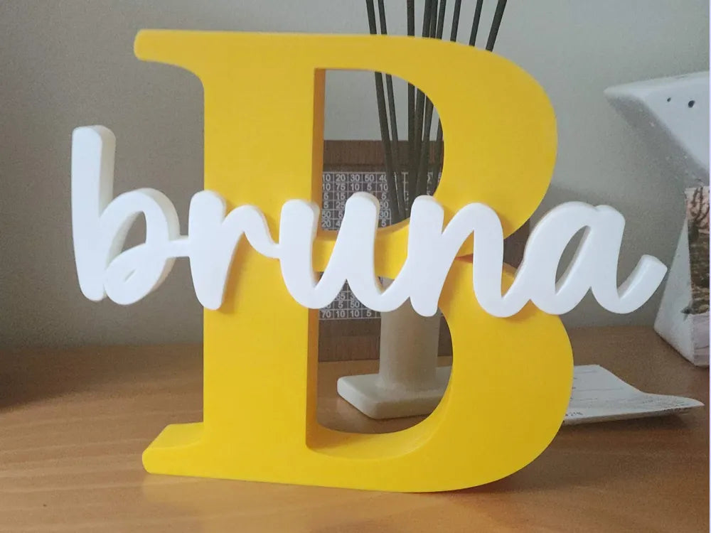 Handmade, 3D Printed Name Sign