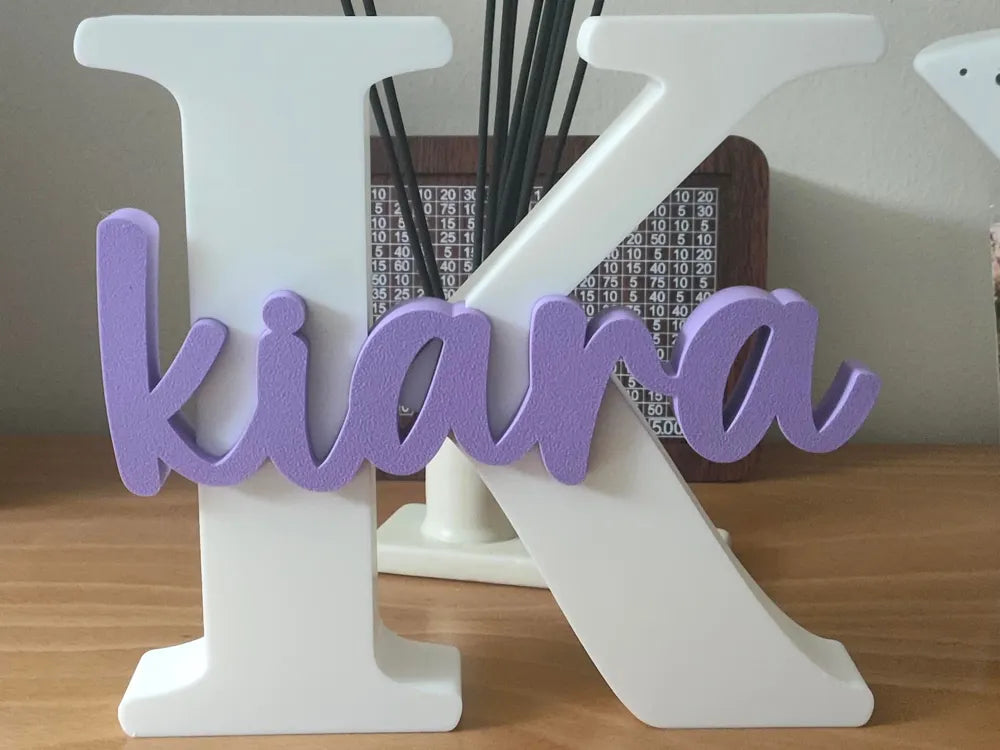 Handmade, 3D Printed Name Sign