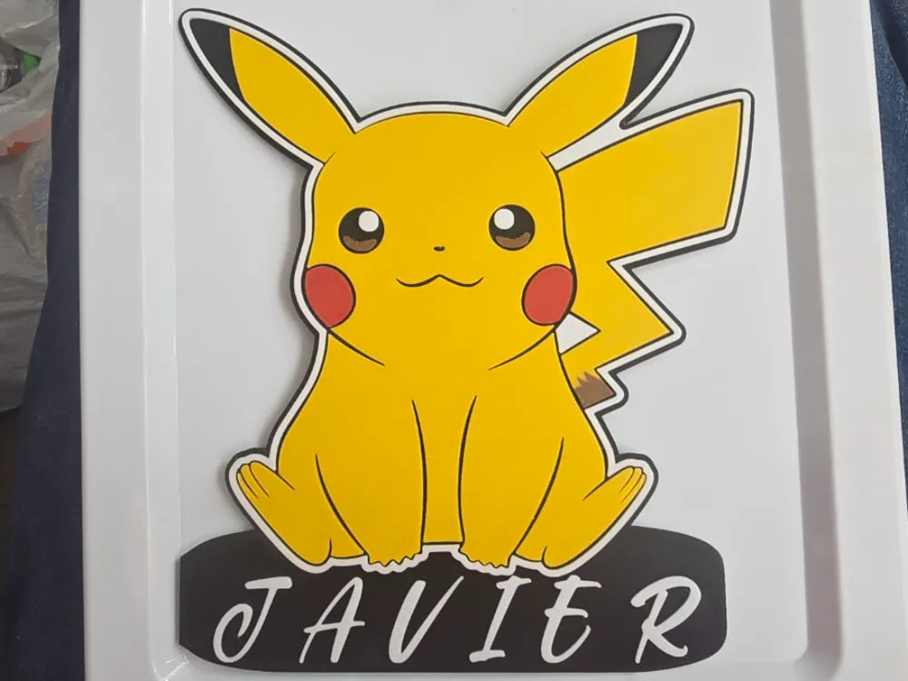 Handmade, 3D Printed Customizable Name Plate ( Pikachu Theme)