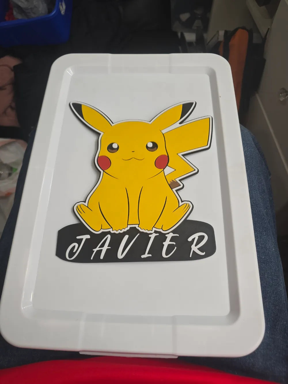 Handmade, 3D Printed Customizable Name Plate ( Pikachu Theme)