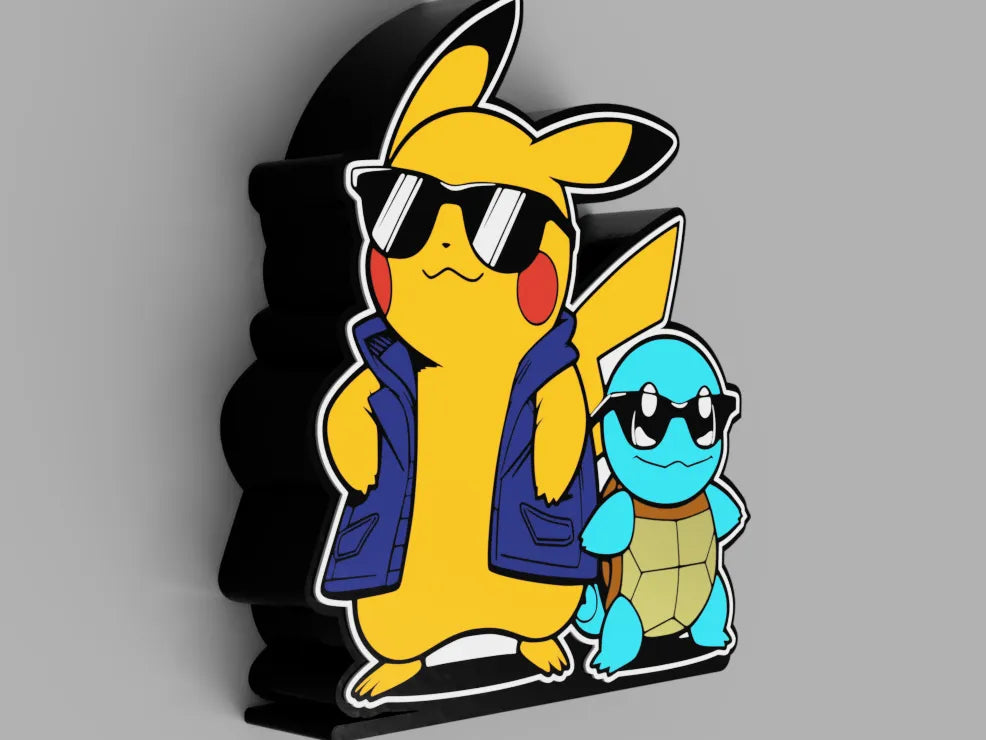 Pikachu and Squirtle LightBox