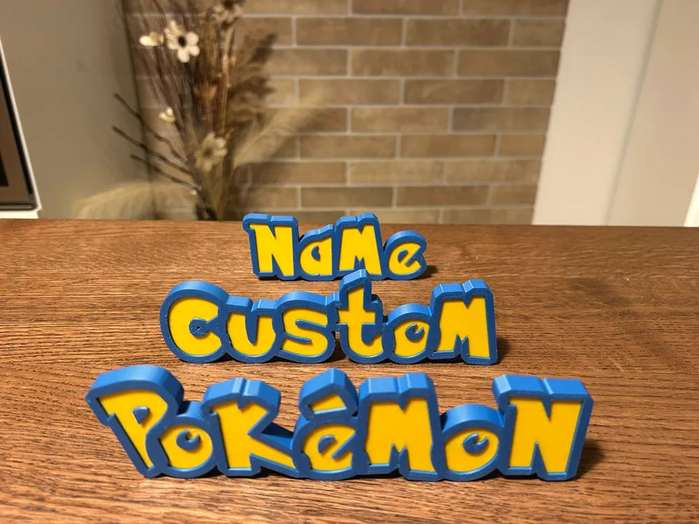 Handmade, 3D Printed Customized Name Tag ( Pokemon Theme)