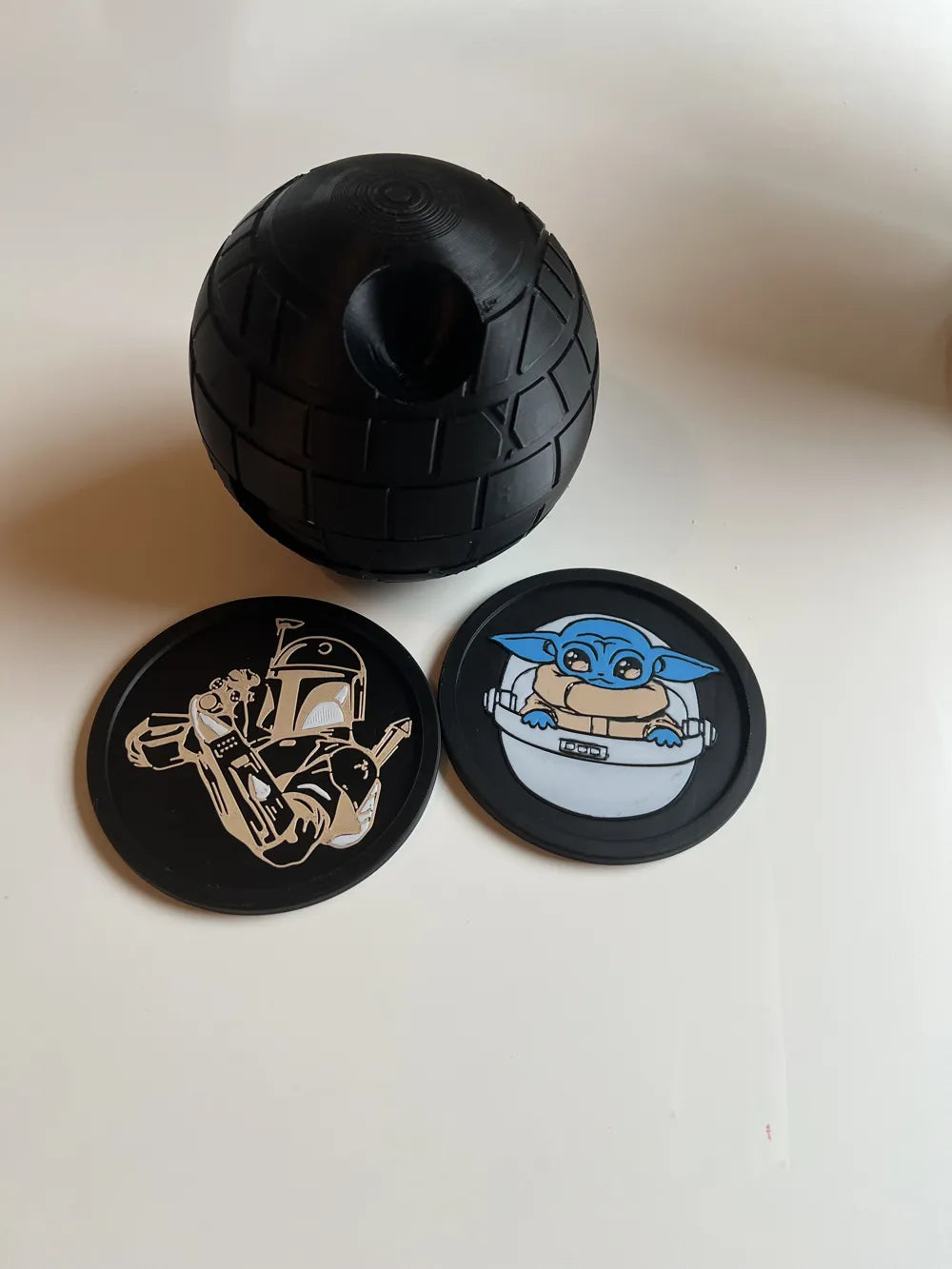 Star Wars–Inspired Coaster Set with Death Star Holder (SET)