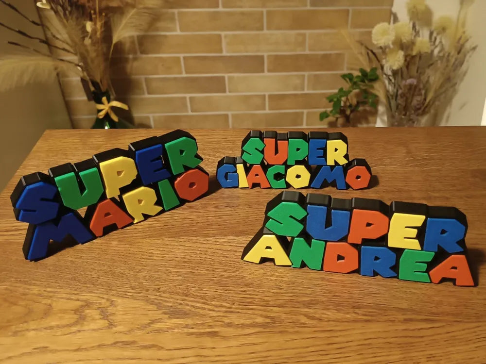 Handmade, 3D Printed Customized Tag (Supermario Theme)