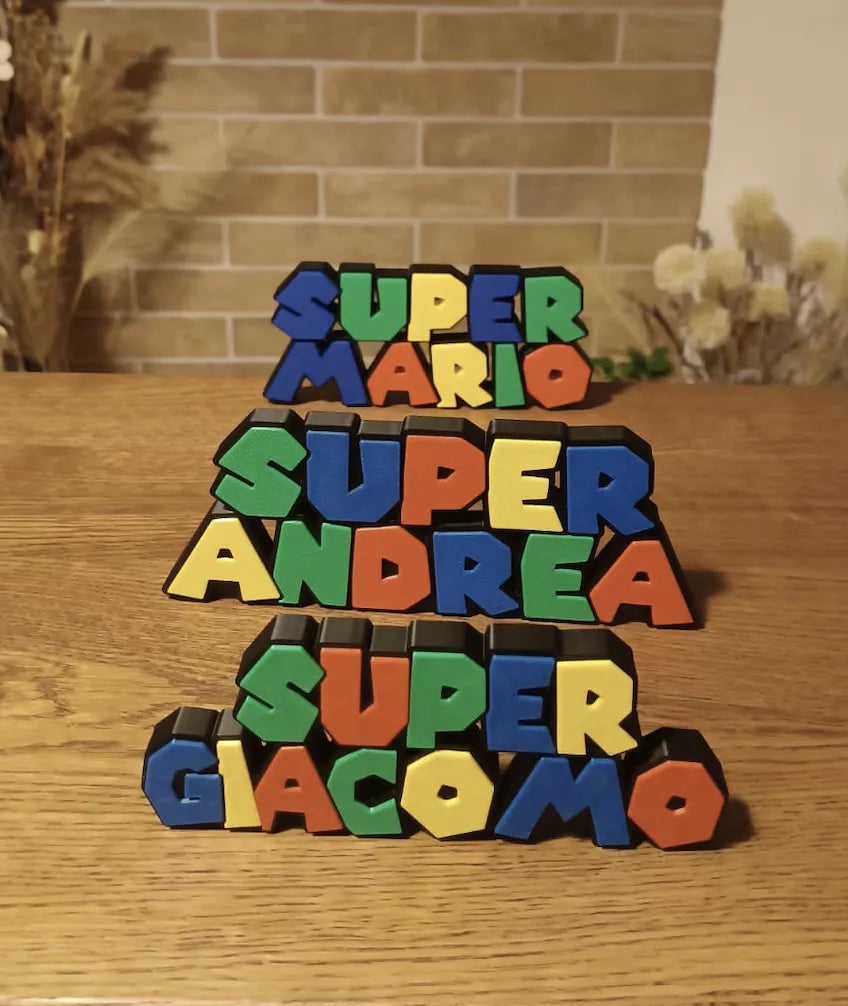 Handmade, 3D Printed Customized Tag (Supermario Theme)