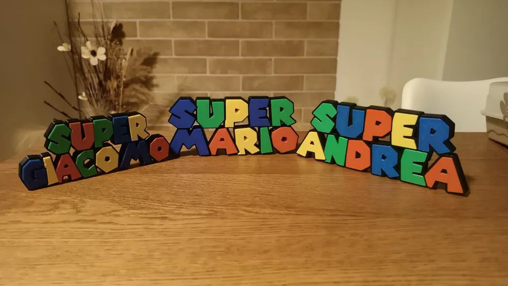 Handmade, 3D Printed Customized Tag (Supermario Theme)